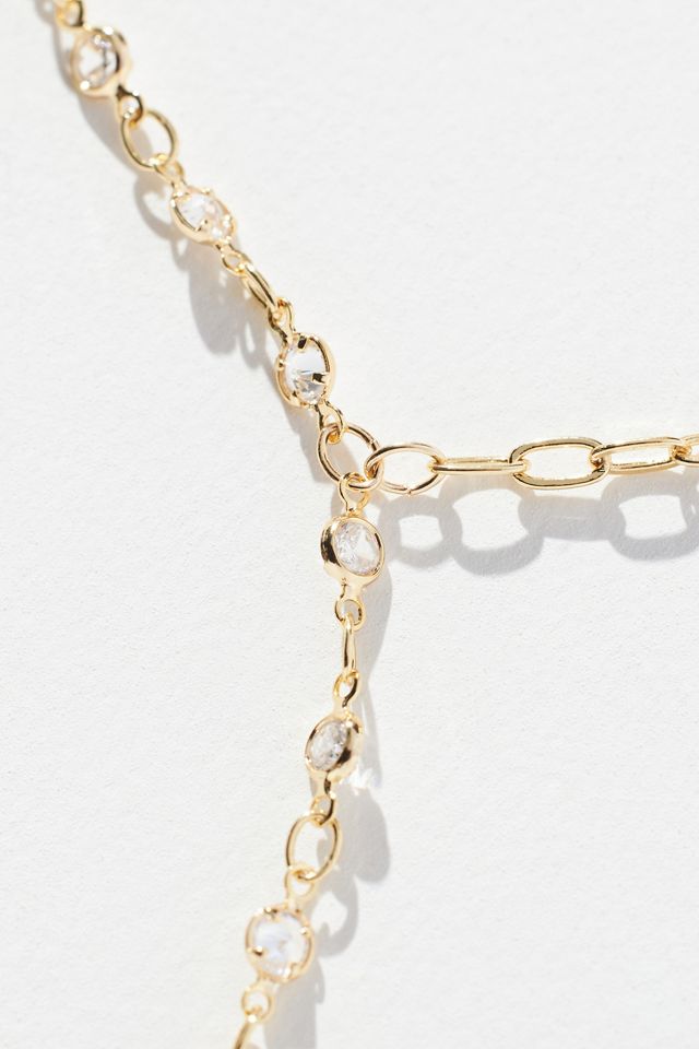Delicate Crystal Y-Neck Chain Necklace #1