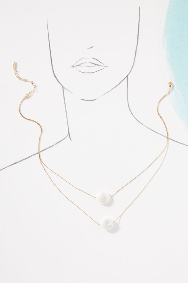 Double Layer Pearl Necklace #2