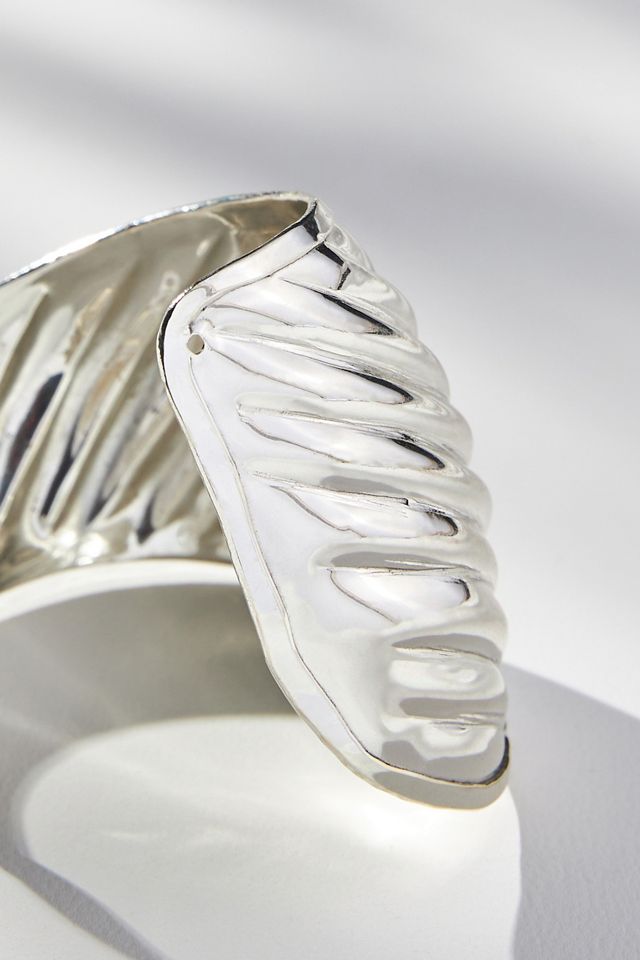 Asymmetrisches Armband mit gerippten Manschetten #1