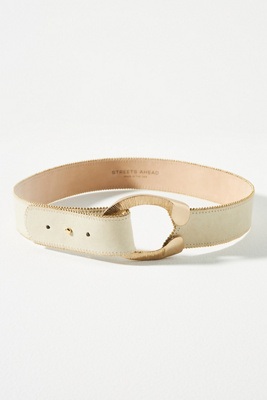 Anthropologie Cream Belt with Gold Rings Anthropologie Keeper Belt Size S - Cream with | Mercari main image 3