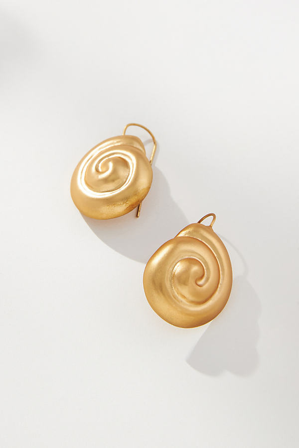 Shop Casa Clara Nautilus Post Earrings In Gold