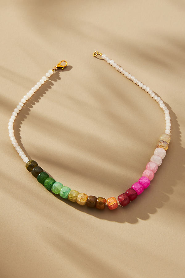 Shop Casa Clara Skye Beaded Necklace In Multicolor