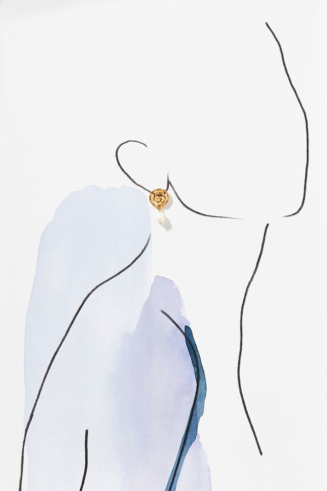Casa Clara Infinity Swirl Pearl Earrings #2