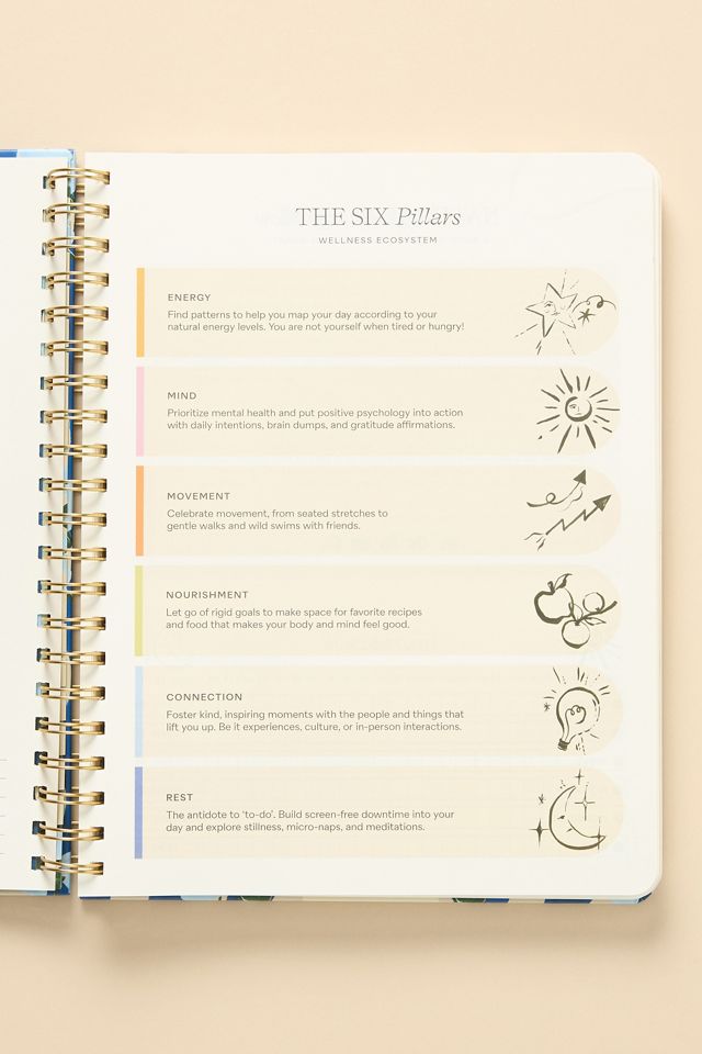 Papier Poppy Spiral Wellness Journal #1