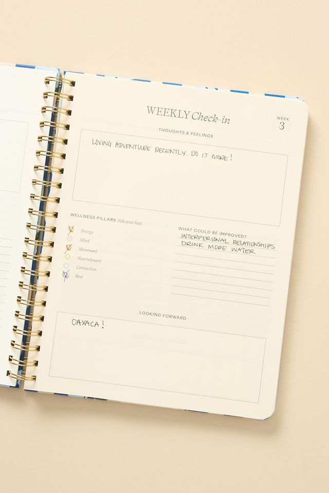 Papier Poppy Spiral Wellness Journal #2