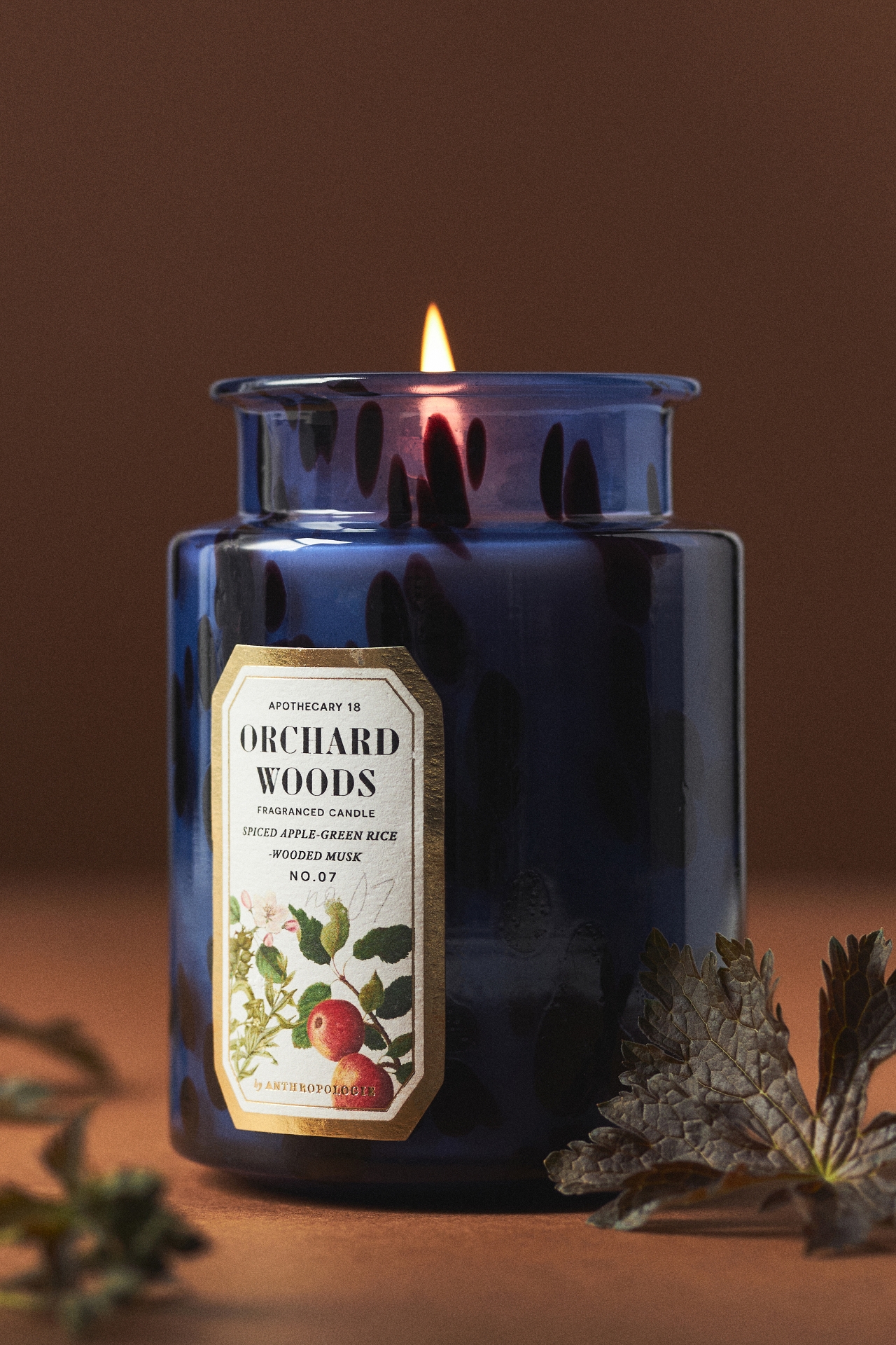 Apothecary 18 Spice Orchard Woods Glass Jar Candle