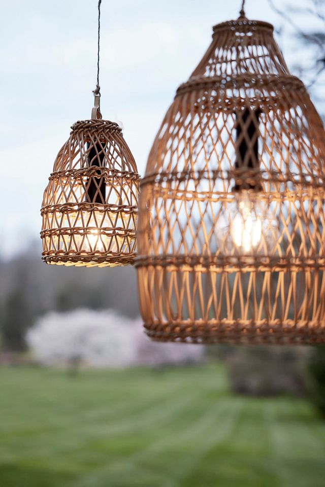 Woven Rattan LED Outdoor Lamp | Terrain