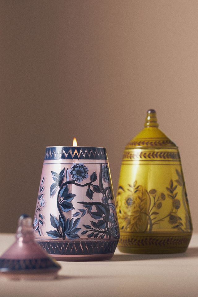 Ana Floral Rose & Oud Glass Candle #1