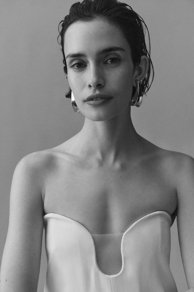 Besa Rowen Strapless Plunging Trapeze Wedding Gown #5