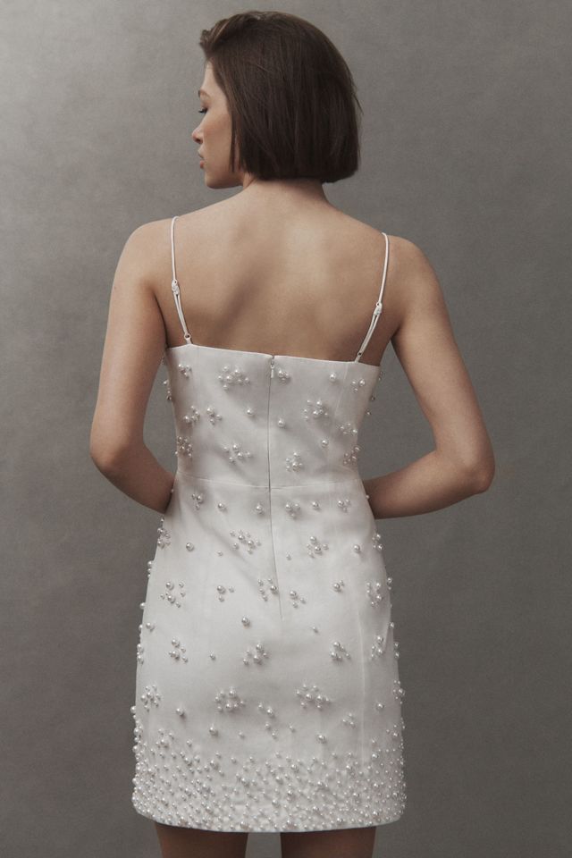BHLDN Straight-Neck Pearl Mini Dress #1