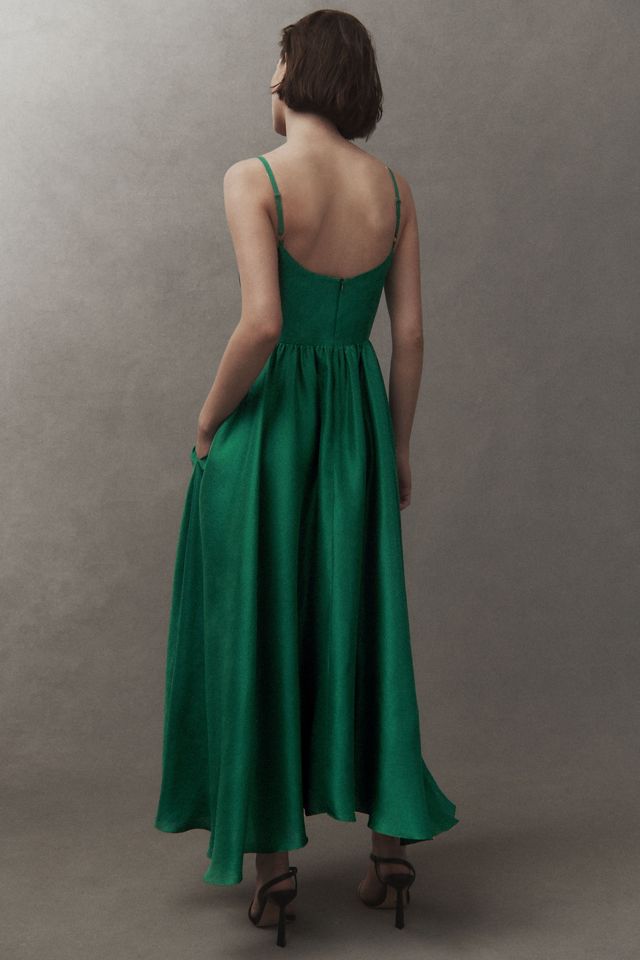 Azeeza Rachel Sleeveless Silk Midi Dress #1