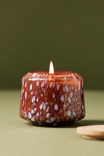 By Anthropologie Fruity Honeycrisp Oakwood Glass Jar Candle
