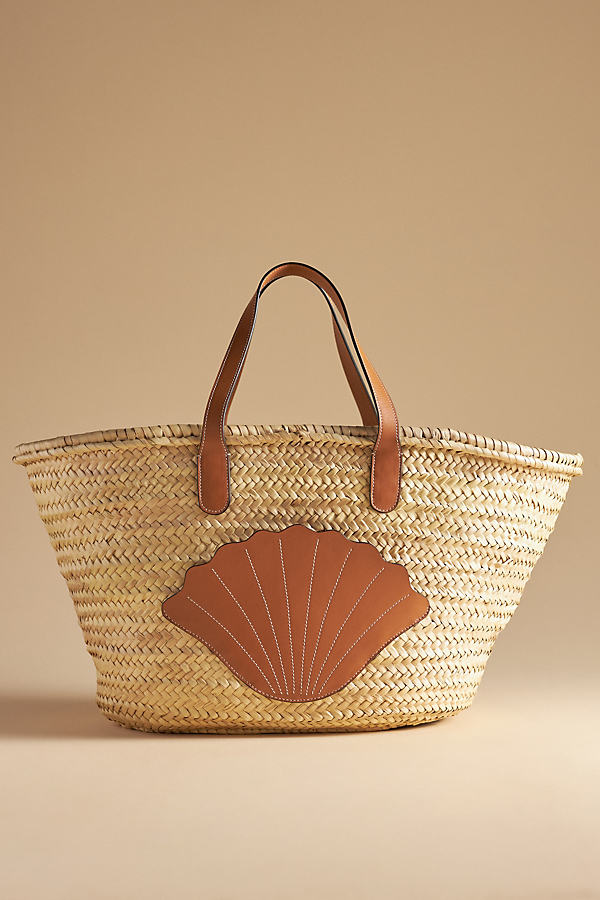 Poolside The Ibiza Straw Tote In Beige