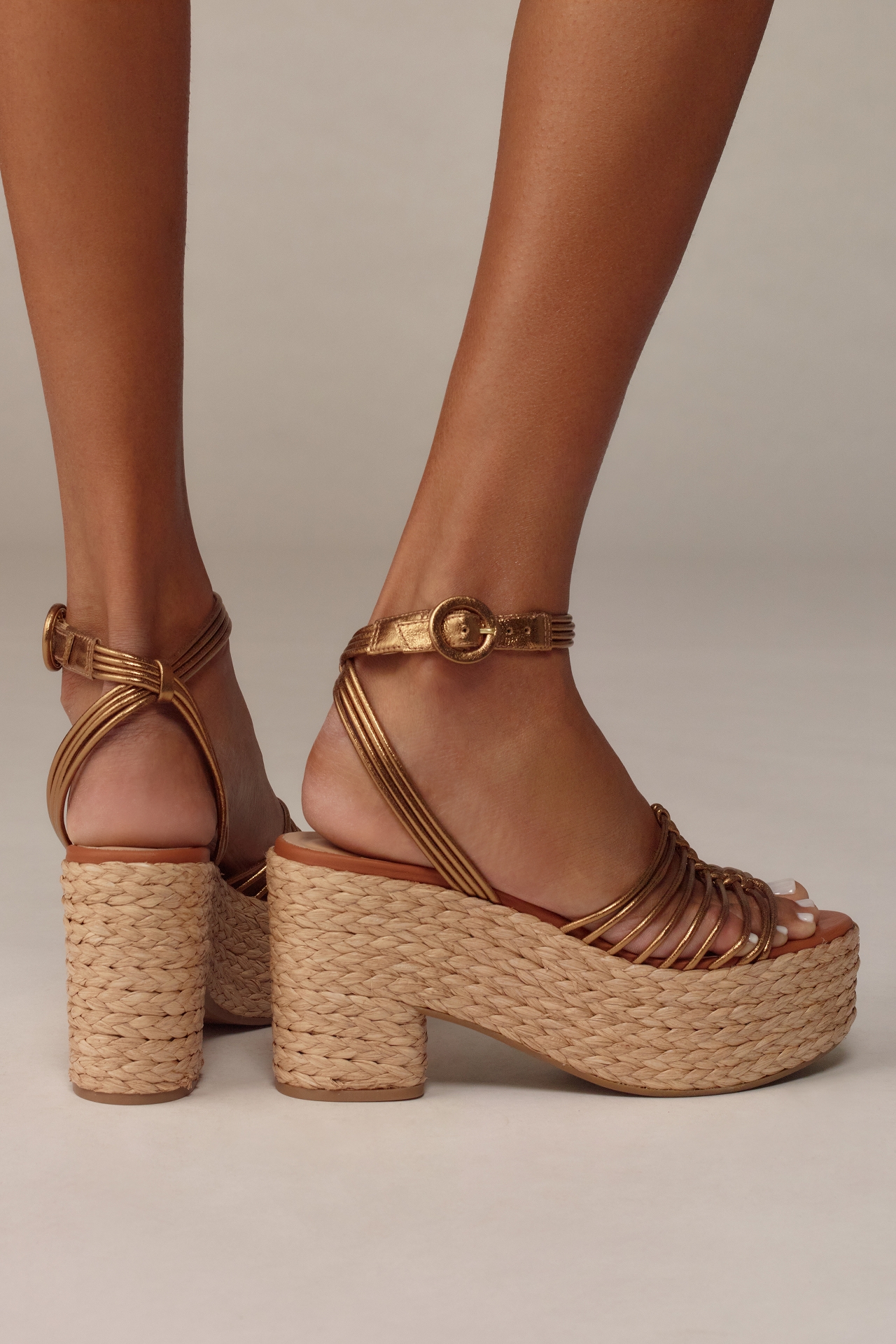 Maeve Raffia Platform Heels