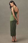 knee length dresses for ladies Elain Satin Off Shoulder Midi Dress