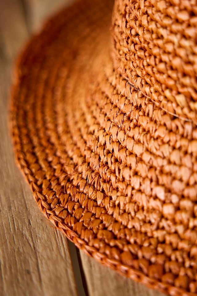 Crocheted Raffia Bucket Hat | Anthropologie display picture 1