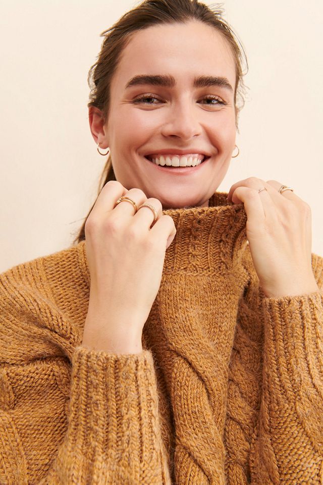 Turtleneck Cable-Knit Sweater #2
