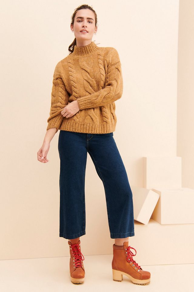 Turtleneck Cable-Knit Sweater #3