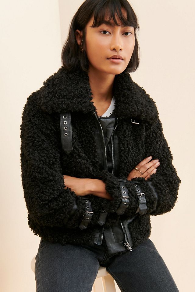 dh New York
 Grayson Faux Fur Bomber Jacket main image 1