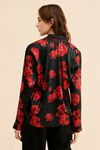 Rachel Parcell Satin Jacquard Pj Shirt
