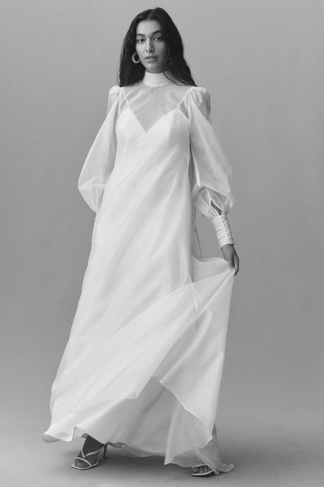 Watters Indy Sheer Slip Two-Piece Wedding Gown #3