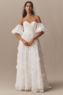 Wtoo By Watters Ivy Strapless Sweetheart Wedding Gown In White