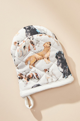 Anthropologie Dog Breeds A-z Pot Holder In White