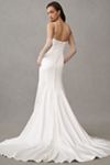 Jenny by Jenny Yoo Ronnie Fit & Flare Stretch Satin Wedding Gown