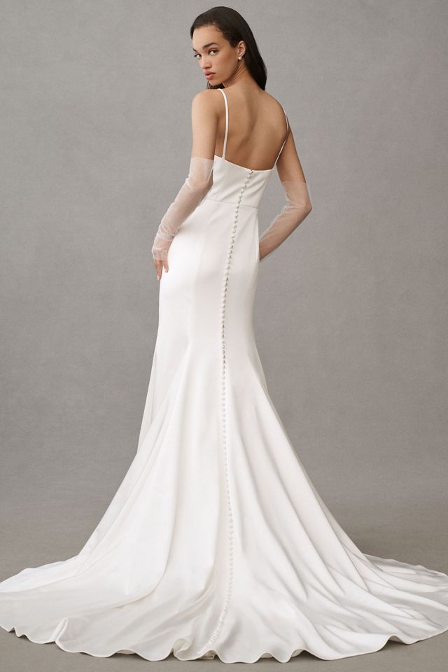 Jenny by Jenny Yoo Ronnie Fitted Stretch Satin Wedding Gown #1