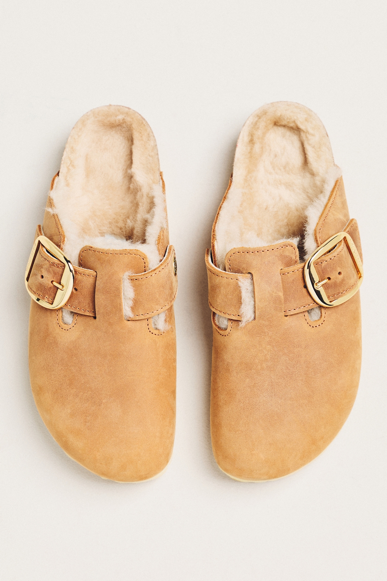 Birkenstock Boston Big Buckle Shearling Clogs