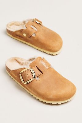 Birkenstock Boston Big Buckle Shearling Clogs