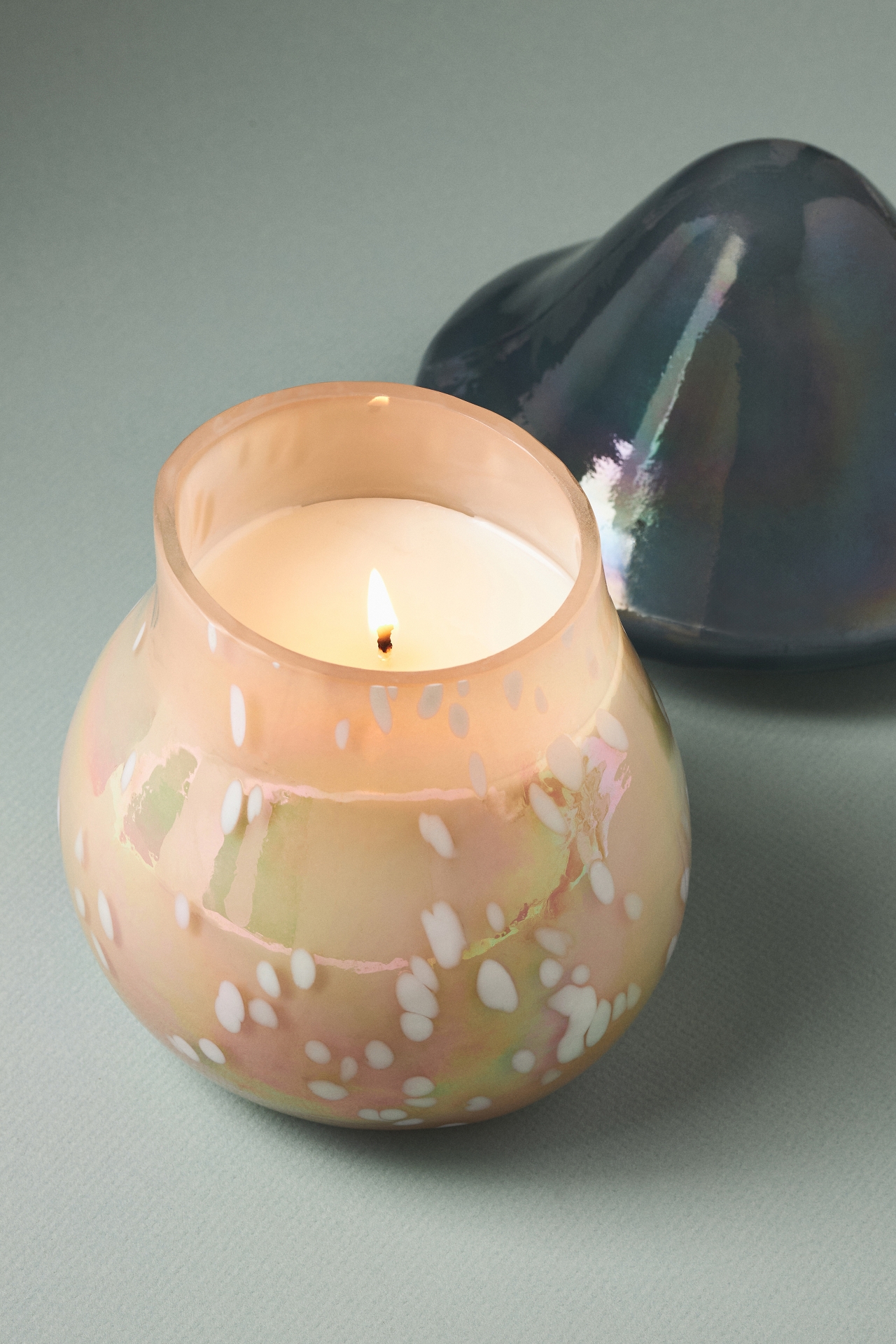 Mushroom Fruity Vanilla & Dark Plum Glass Candle