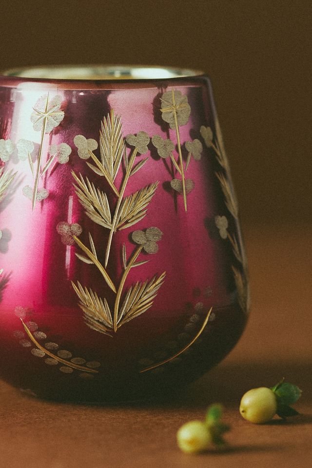 Candela di Vetro Stella Incisa Zucca Dolce Vaniglia #1