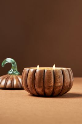 Vela de Madera Bourbon & Calabaza