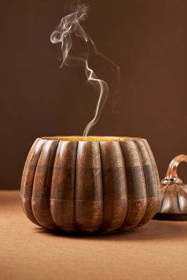 Pumpkin Spice & Black Walnut Wooden Candle