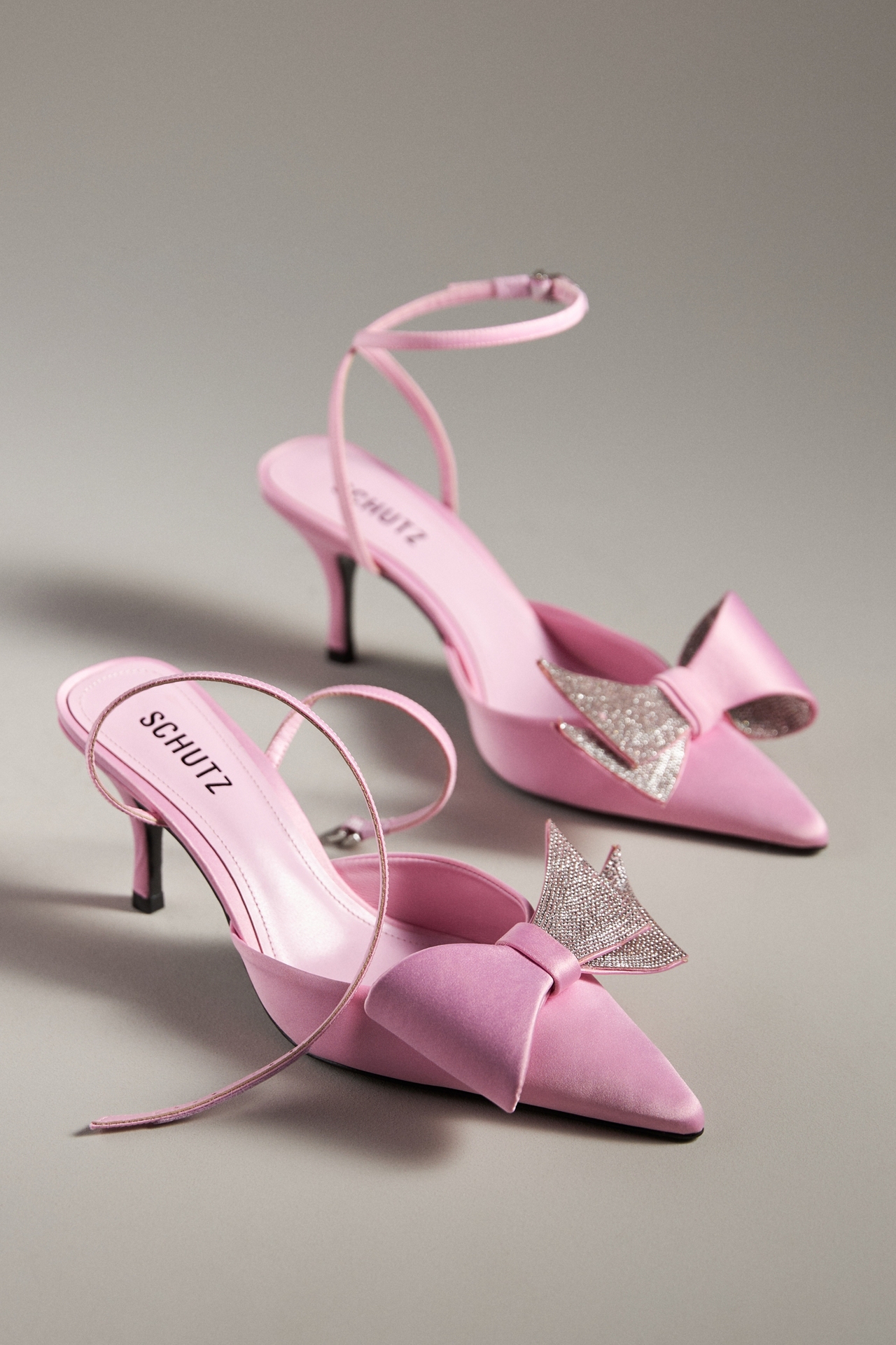 Schutz Kirsten Satin Bow Heels