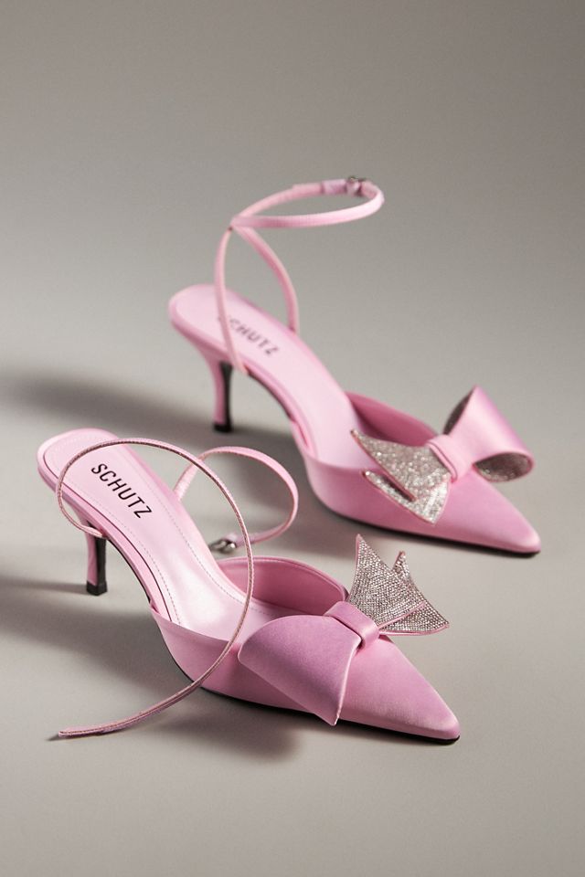 Schutz Kirsten Satin Bow Heels #1