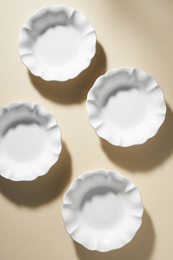 Costa Nova Rosa Pasta Bowls, Set Of 4 In White