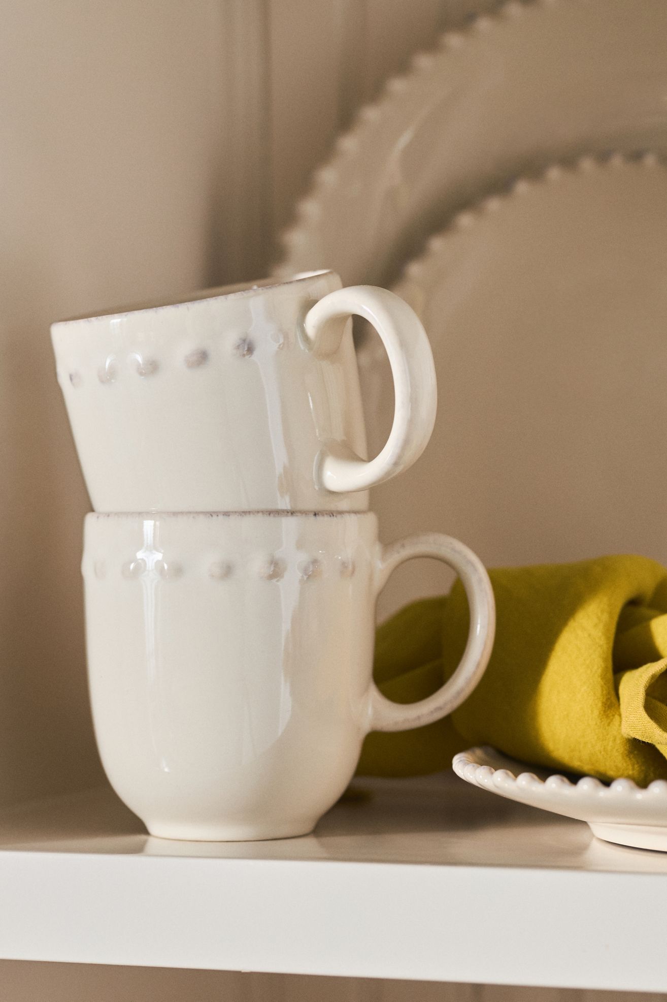 Costa Nova Pearl Mugs, Set of 4 - Cream, Set Of 4