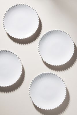 Costa Nova Pearl Side Plates, Set Of 4 In White