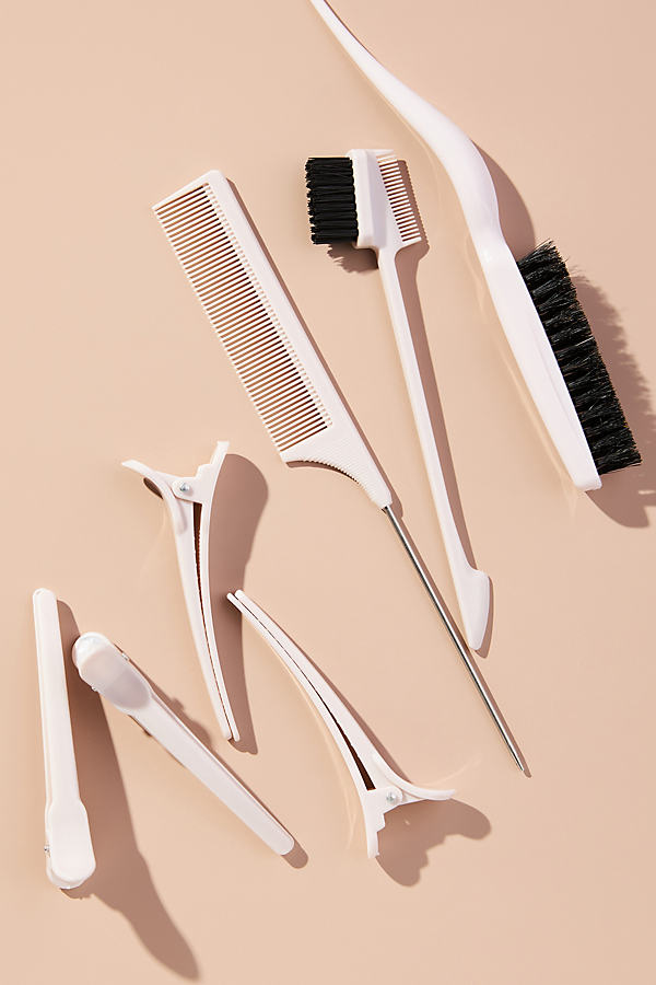 Shop Anthropologie Stay Polished 7-piece Hair Comb & Clip Kit In Beige