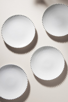 Costa Nova Pearl Dinner Plates, Set Of 4 In White