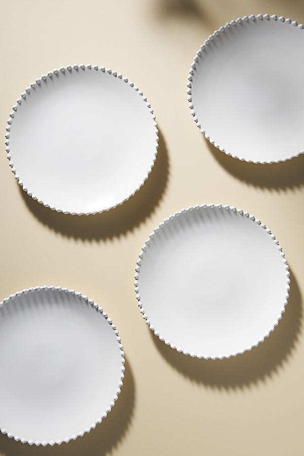 Costa Nova Pearl Dinner Plates, Set Of 4 In White