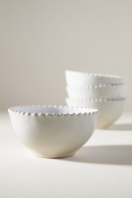 Costa Nova Pearl Cereal Bowls, Set Of 4 In White