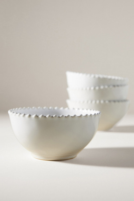 Costa Nova Pearl Cereal Bowls, Set Of 4 In White