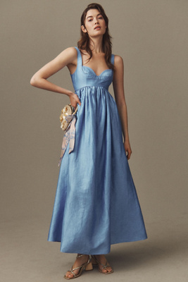 Acler Sandgate Sleeveless A-Line Midi Dress | Anthropologie