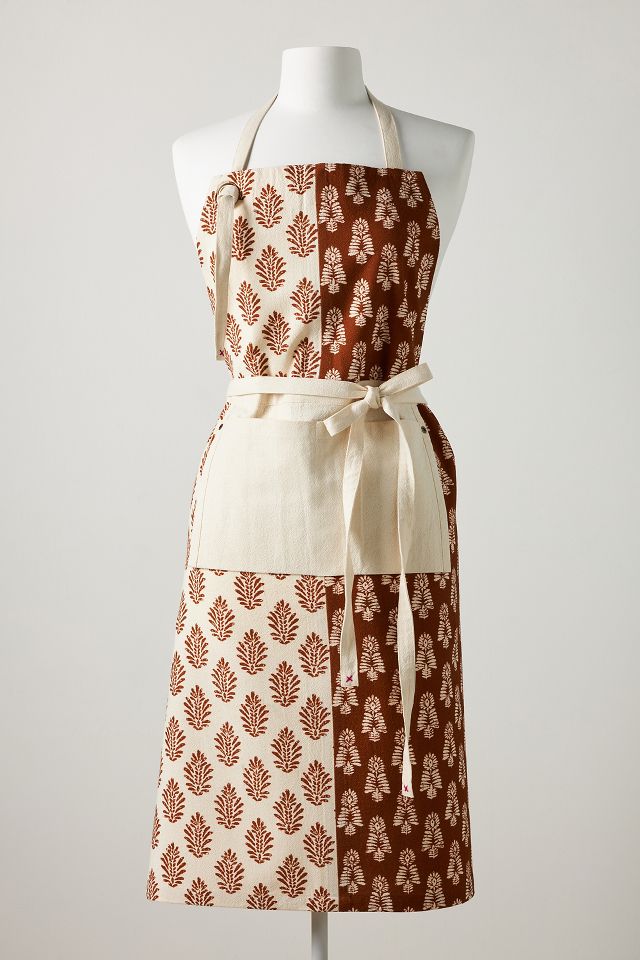 Trudy Block Print Apron | AnthroLiving