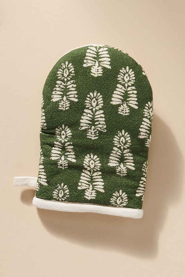 Trudy Block Print Mini Oven Mitt #1