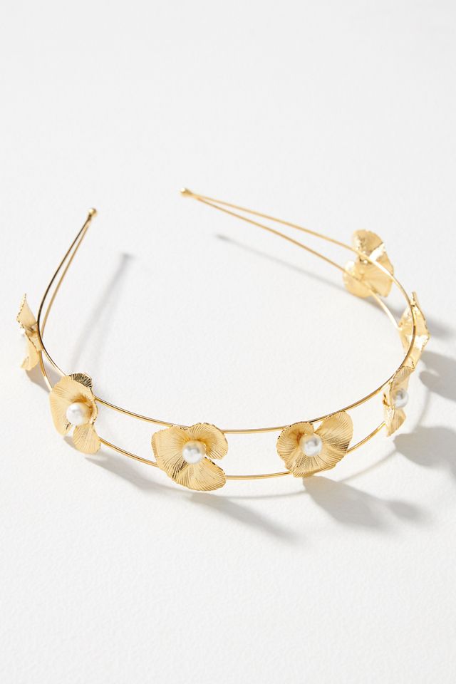 Epona Valley 14k Violet Pearl Headband | Anthropologie