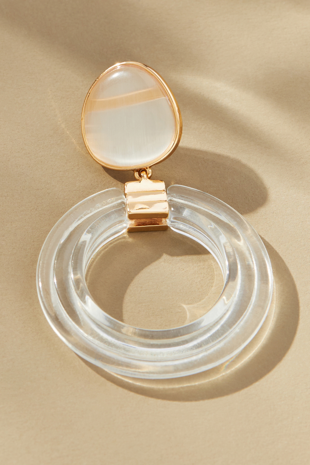 Lucite Ring Drop Earrings